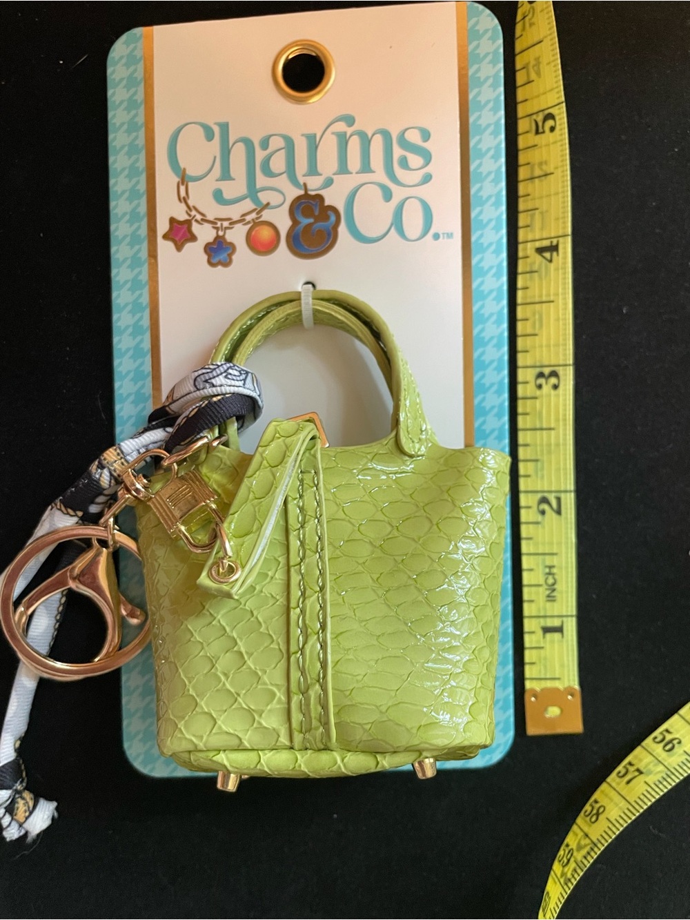 Charms & Co. Lime Green Mini Handbag Keychain/ Bag Charm